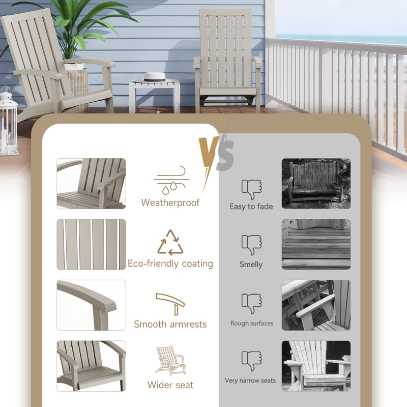 Weather-resistant Outdoor Adirondack Chair
