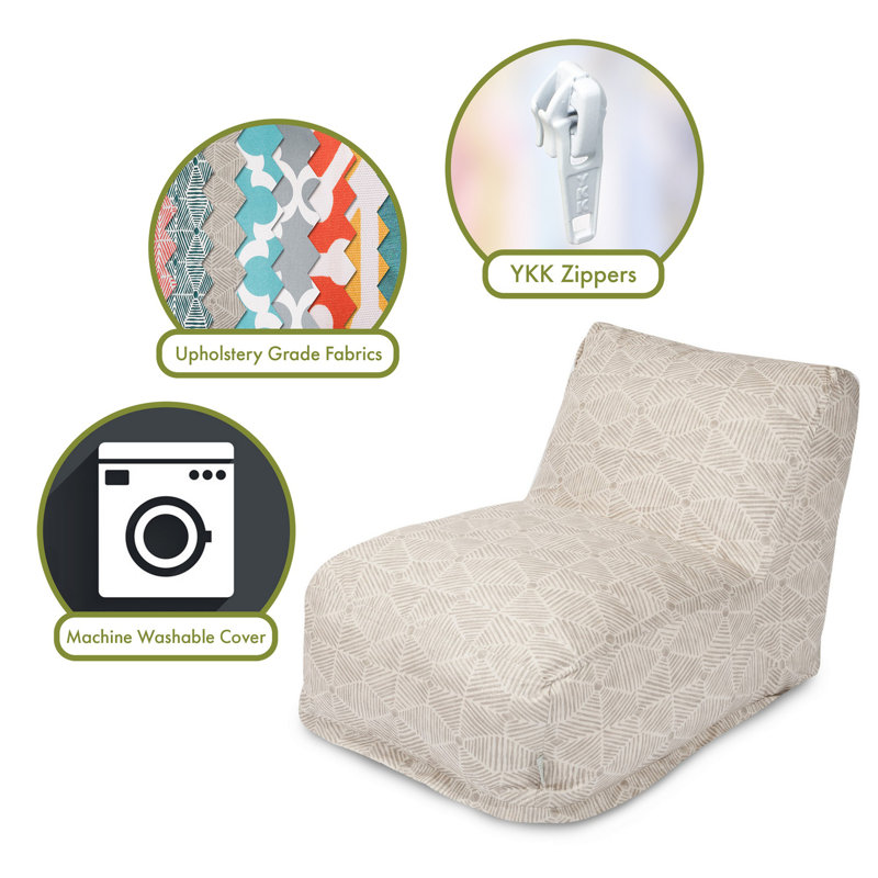 Ashby Cotton Bean Bag Chair & Lounger, Beige