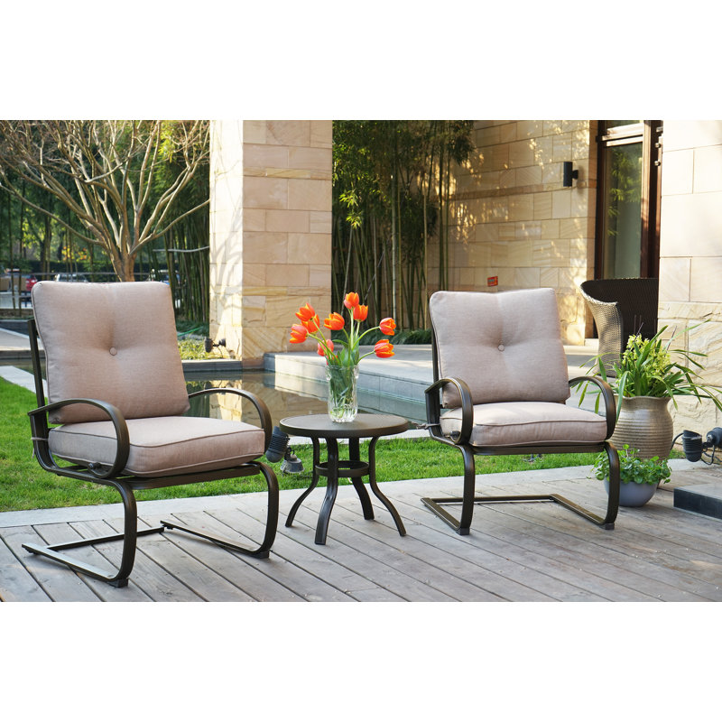 Ensemble de conversation à assise profonde et coussins 3 pièces, Beige