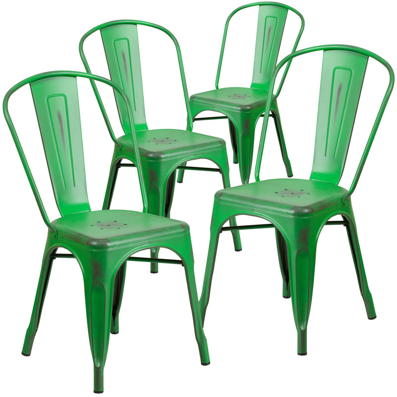 Chaise empilable Dickens, Vert vieilli