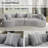 Chenille Boneless Curved Sofa, Left-right Symmetrical Design, Luxurious 4-seater Living Room Sofa-1504631854