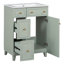 Meuble-lavabo en bois massif vert et en MDF compact pour les maisons modernes