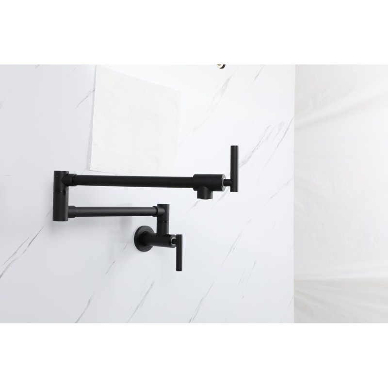 Robinet remplisseur de pot - Walaucet pliable extensible avec un trou et deux poignées, noir, Noir