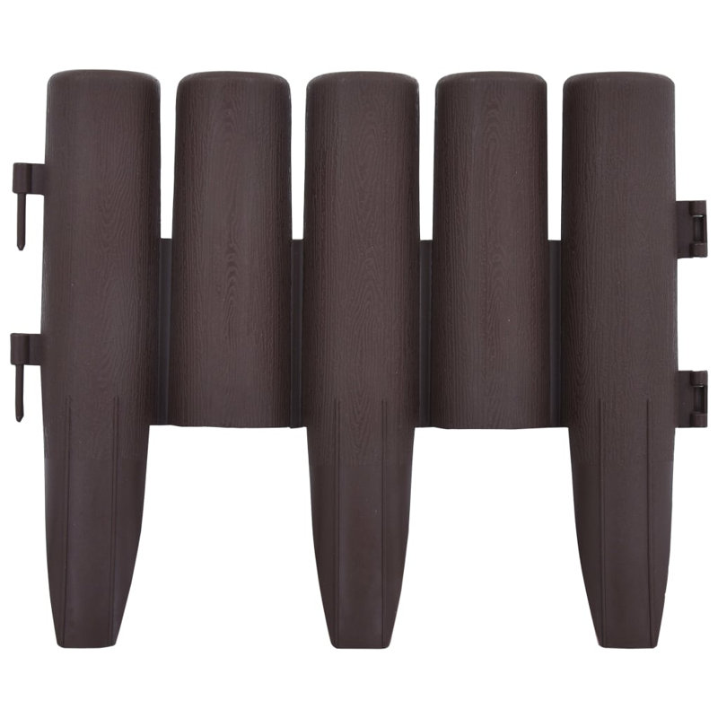 36 bordures de gazon vidaXL anthracite 32,8 pi PP, Anthracite