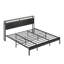 Industrial Bed Frame With Storage Headboard-2085506622-2085506610