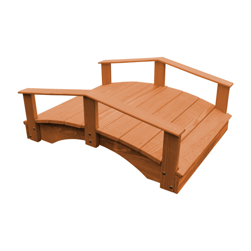 Garden Bridge, Cedar, 22" H x 142" W x 38" D