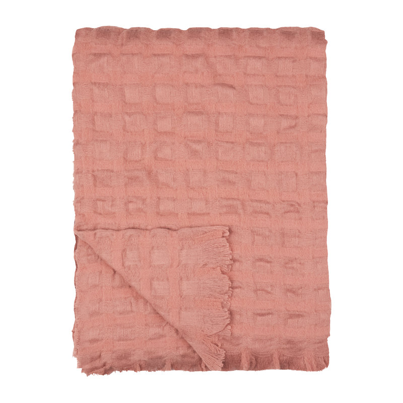 Walton Waffle Waffle Throw Blanket, Pink