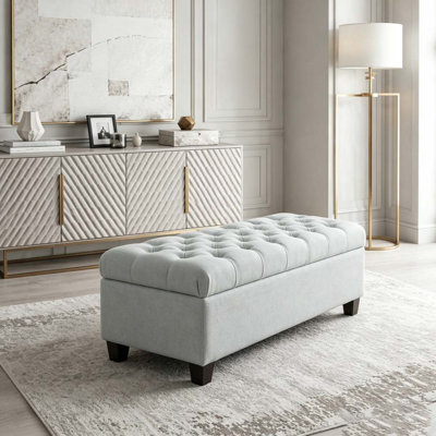 Banc de rangement avec repose-pieds 50,25 po