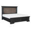 Ensemble de chambre à coucher grand lit, rangement de tiroir, gris, ensemble de 5 pièces avec 2 tables de chevet, commode et miroir-128121141