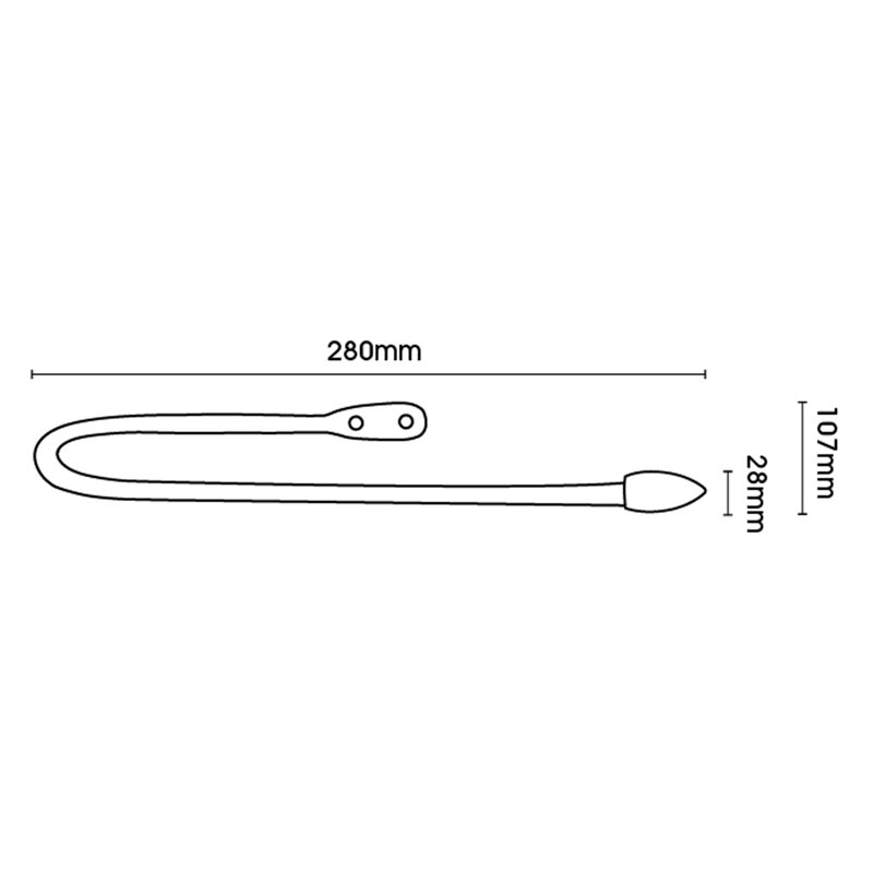 Curtain Holdback, 0.28cm H x 28cm W x 10.7cm D, Chrome