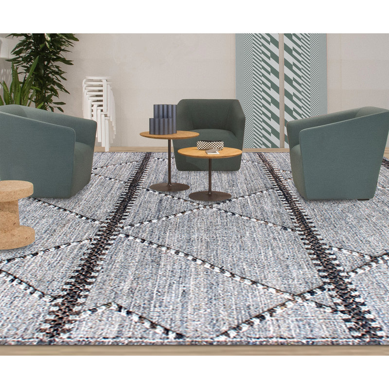 Moroccan Hand Knotted Area Rug, Rectangle 6' x 9'