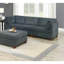 Ensemble de canapé modulaire en chenille gris 6 pièces