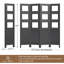 Cloison de style cadre 4 panneaux, noir-1786216542