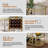 Itasca Metal Wine Bar Stand with 4-Tier Storage, Tempered Glass Wine Rack Table with Glass Holders