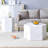 Modern Minimalist Style White Marble Patterned MDF Coffee Table Set  .Complex Texture Patterns