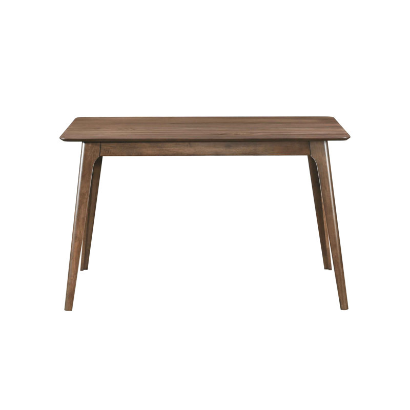 Lyan 59" Solid Wood Dining Table, Brown, 36.1"