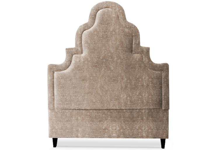 Meela Upholstered Headboard, California King, Bennett Almond, Espresso