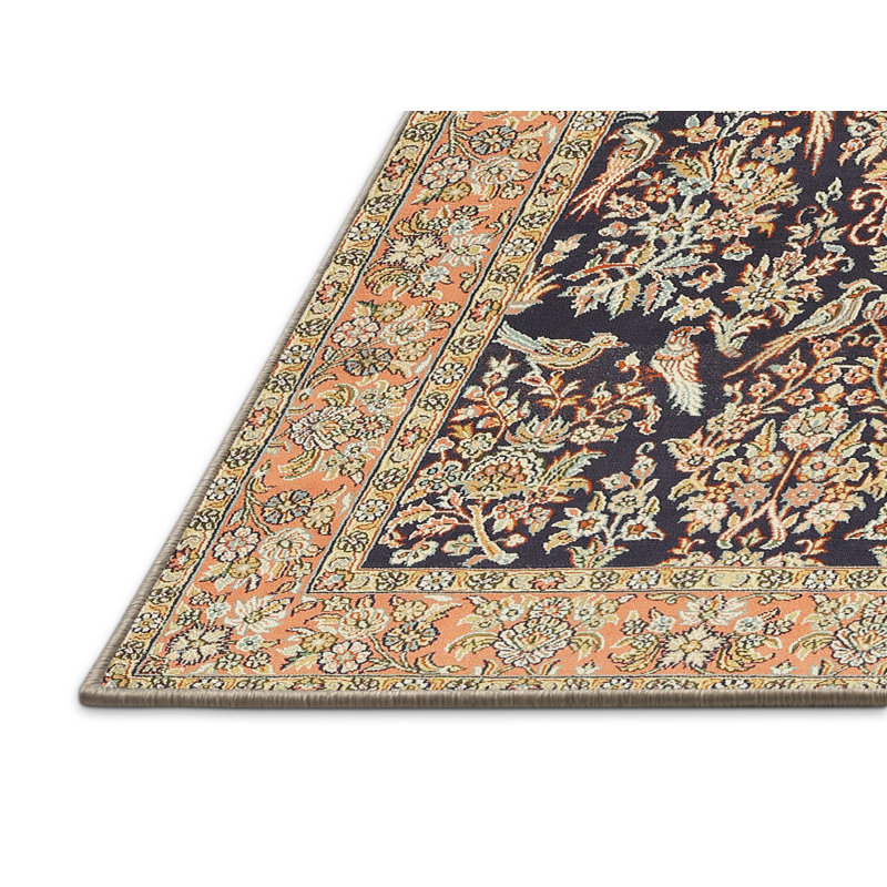 Tapis décoratif brun oriental kerensa, Rectangle 5 pi x 7 pi