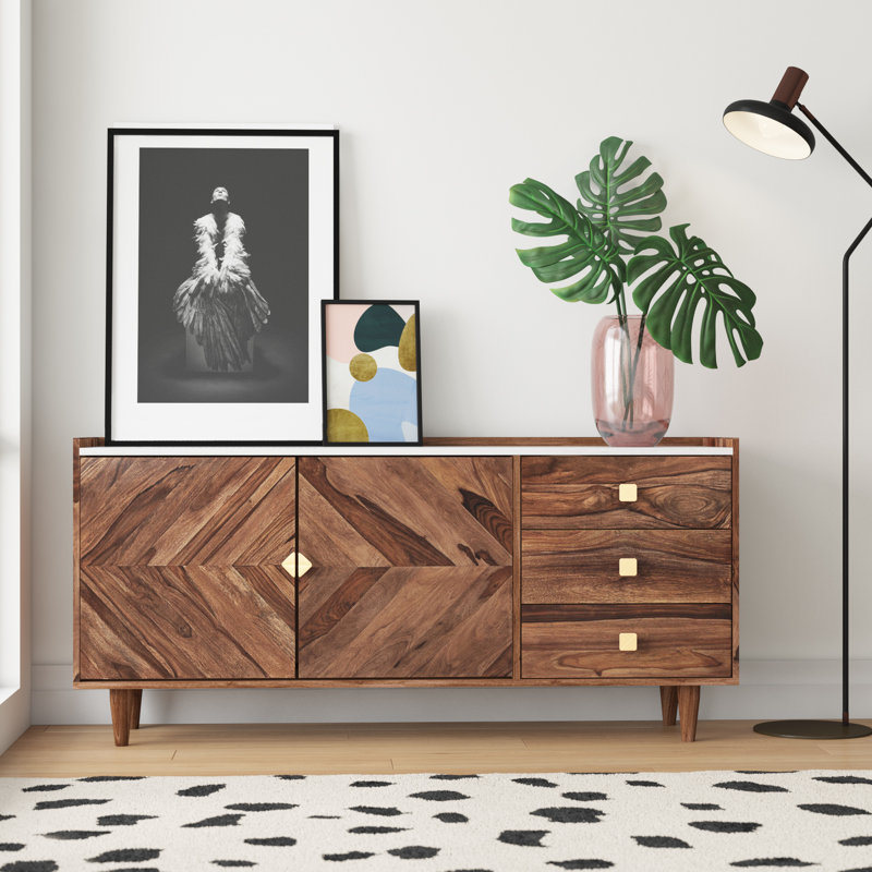 Lola-Mae 62.9'' Sideboard, Natural/White