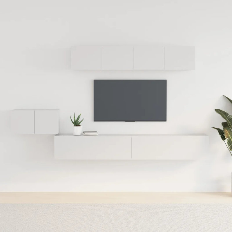 Kirbee Unfinished TV Stand for TVs up to 43", White