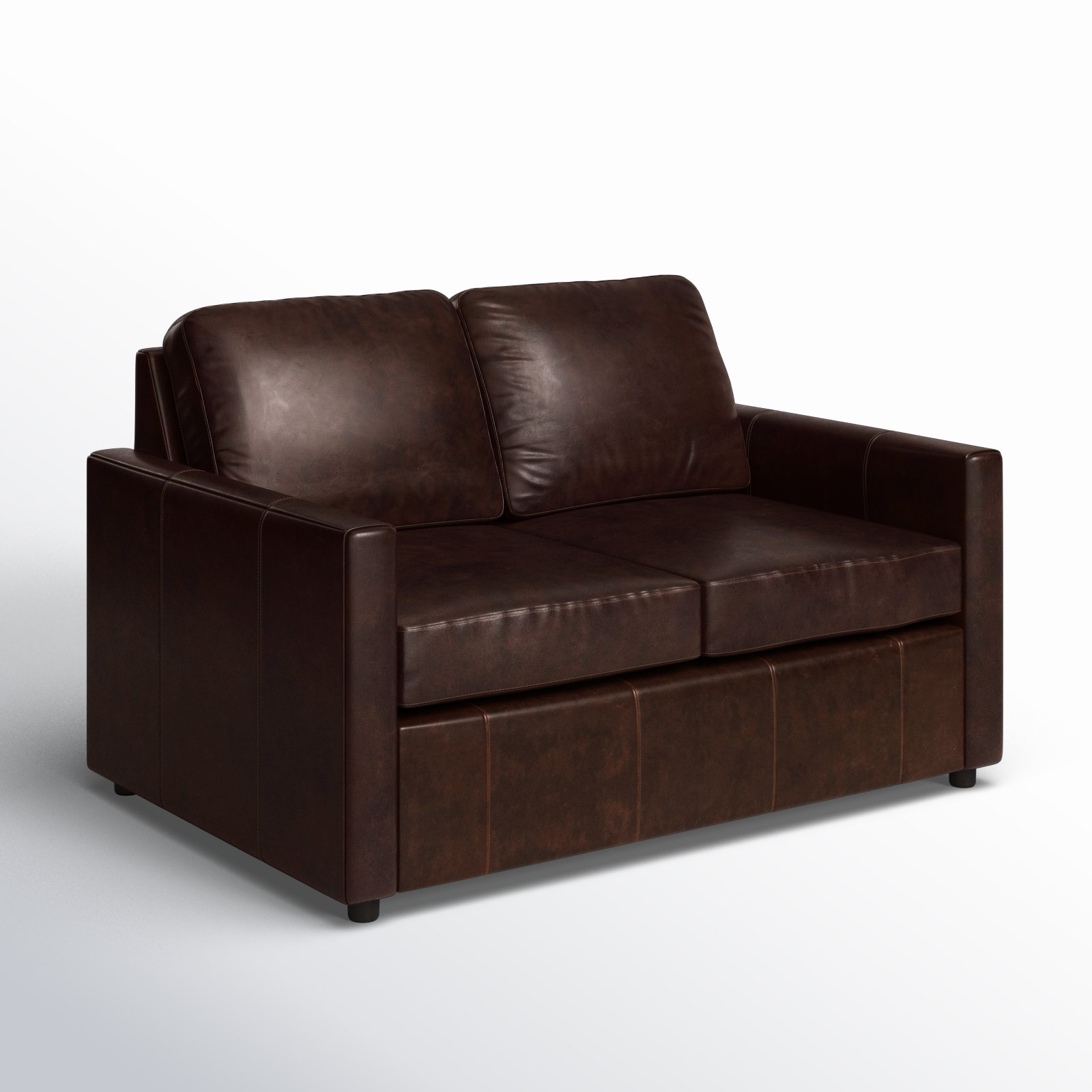 Savannah 58'' Leather Loveseat, Bistro Rustic Genuine Leather