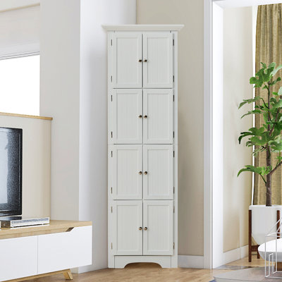 Steigerwald Kitchen Pantry, Accent Cabinet, Tall Storage Cabinet with Doors and 4 Shelves, Conner Cabinet by Red Barrel Studio
