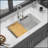 Quartz Kitchen Sink - 30X19" White Granite Composite Workstation Undermount Kitchen Sink