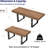 4-Person Dining Table Set With Rectangular Extendable Dining Table & 2 Upholstered Benches-1593570991