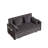 Corduroy Fabric Adjustable Sleeper with Pullout Bed 4 Pillows and Side Pockets-1241963164