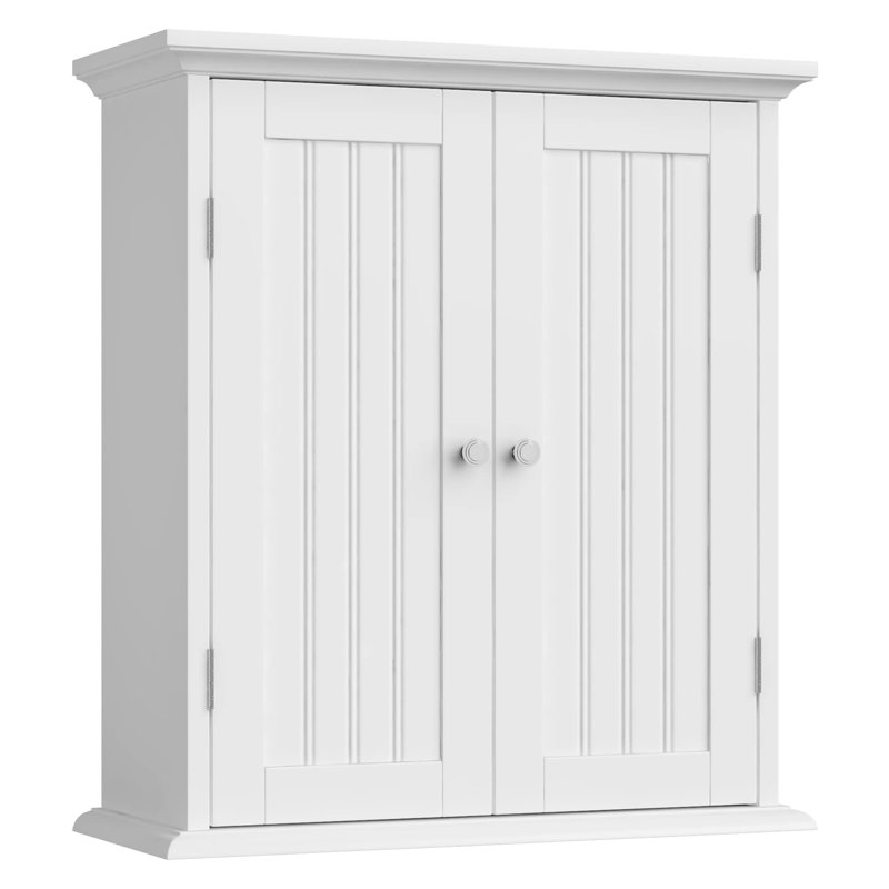 Double Door Bathroom Storage Cabinet, White