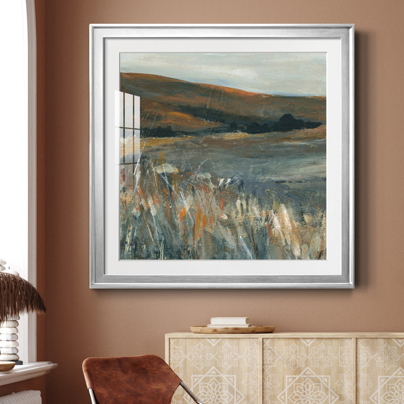 Cuivre crépuscule I - peinture encadrée, H 26,5 po x l 26,5 po x P 1,5 po, Papier avec cadre argenté