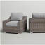 Chaise de patio avec coussins 2