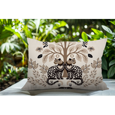 Coussin lombaire réversible intérieur / extérieur Zim Leopard