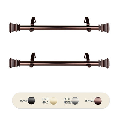 Pineda 1" Side Adjustable Single Curtain Rod