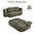 78.7" Convertible Folding Sofa Bed Full Size, Compression Comfy Boneless Loveseat Fold Out Couch With Pillows & Armrest-362040343