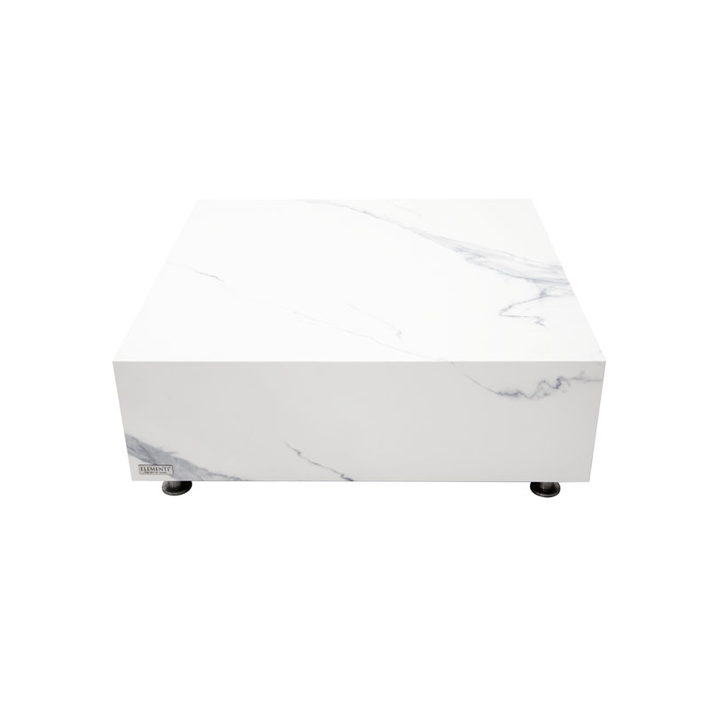 Table basse d'extérieur en porcelaine carrée L 40 po x l 40 po