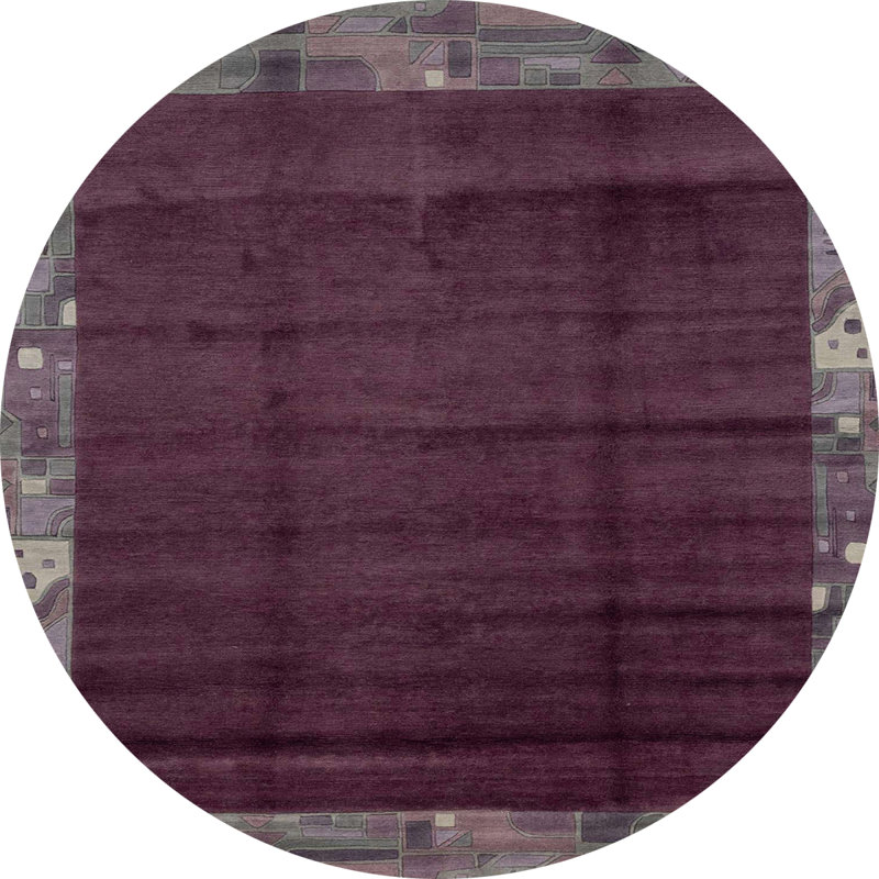 Tapis abstrait multicolore Milanas, Rond 7 pi