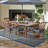 Ebern Designs Massad Sutton Black/Tan Border Indoor/Outdoor Polypropylene Area Rug-1826098273