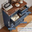 Ensemble de 2 commodes 6 tiroirs et table de chevet, meubles de chambre à coucher en bois de ferme avec station de charge et colonne romaine pour la chambre à coucher, le salon et le couloir-699476220