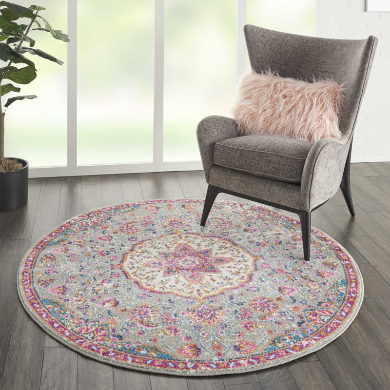 Doynton Oriental Indoor Rug, Round 8'