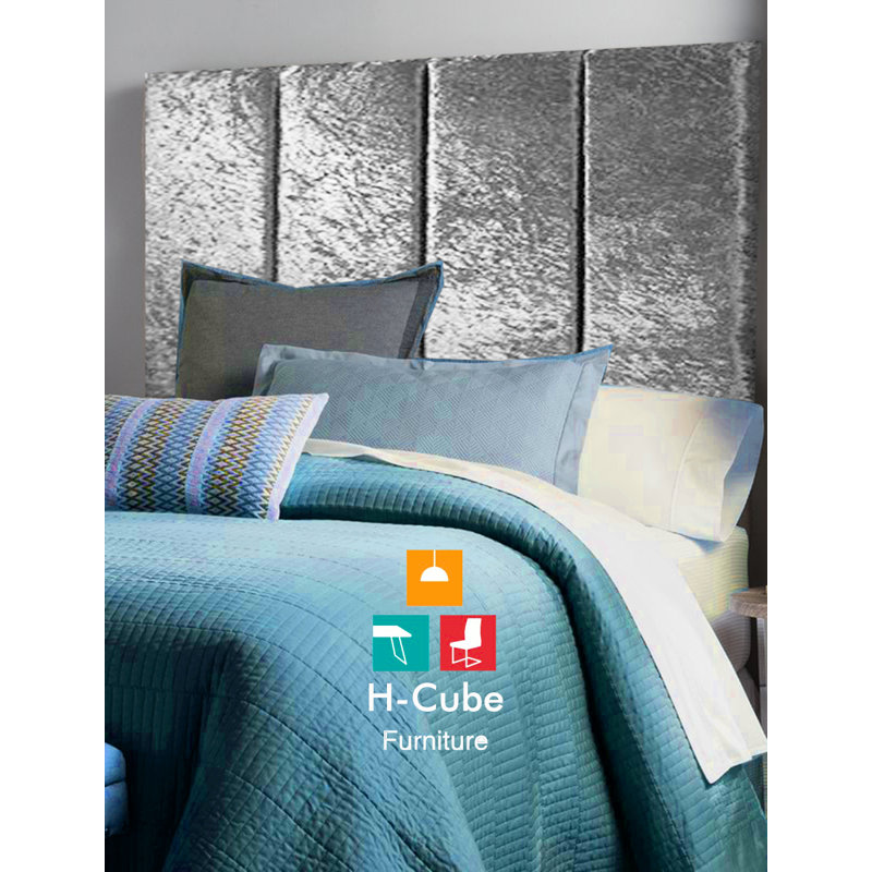 Alton Upholstered Headboard, Silver, Kingsize (5')
