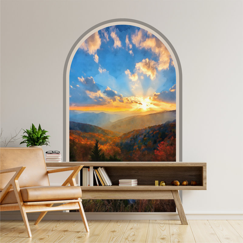 Adhésif décoratif peler et coller «Blue Ridge Mountains», H 71 po x l 40 po
