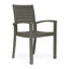 Mobilier de salle à manger de patio gris - Chaises en bois pour des repas confortables en plein air, créant un cadre élégant