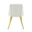 Ensemble de 2 chaises de salle à manger rembourrées en cuir synthétique, blanc