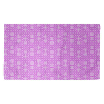 Tapis mauve/ivoire en treillis Avicia