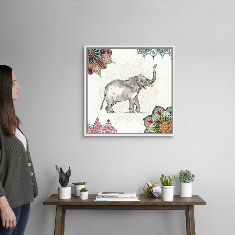 Reproduction d'art sur toile, H 26 po x l 26 po x P 2 po, Toile avec cadre blanc