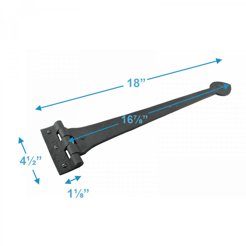 Wrought Iron Heart Shape Strap Hinge