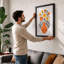 Floral Symmetry Botanical - Framed Print-341067196-341067193