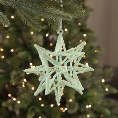 Ornement de Noël en étoile 6,75 "vert clair