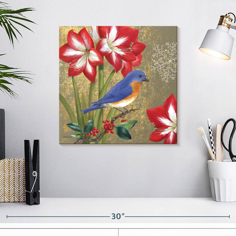Brampt Winter Birds Bluebird, 16" H x 16" W